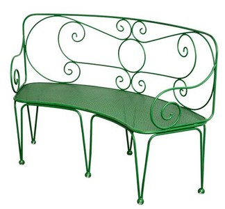 Casa Padrino forgé banc de jardin en fer 1,4 x 0,48 x H. 0.9m - Nostalgie Vintage