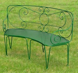 Casa Padrino forgé banc de jardin en fer 1,4 x 0,48 x H. 0.9m - Nostalgie Vintage