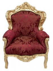Casa Padrino Barock Sessel Bordeaux Muster Gold - Antik Möbel Thron Möbel Baroque Furniture Interior Throne Arm Chair Bordeaux Chairs Casa Padrino Barock Sessel Bordeaux Muster Gold - Antik Möbel Thron Möbel Baroque Furniture Interior Throne Arm Chair Bordeaux Chairs