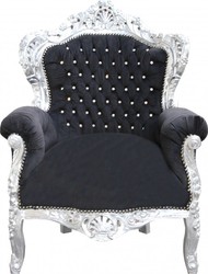 Casa Padrino Barock Sessel Arm Chair Lounge Seater Baroque Furniture Schwarz Silber Black Silver Bling Bling Glitzersteine Strass Rhinstones Furniture Möbel Casa Padrino Barock Sessel Arm Chair Lounge Seater Baroque Furniture Schwarz Silber Black Silver Bling Bling Glitzersteine Strass Rhinstones Furniture Möbel