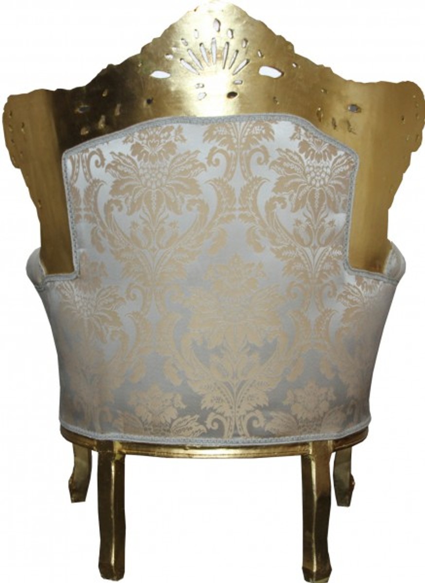 Casa Padrino Barock Sessel Bling Bling Steine Creme Muster Gold Baroque Arm Chair Furniture Möbel Einrichtung Interior Casa Padrino Barock Sessel Bling Bling Steine Creme Muster Gold Baroque Arm Chair Furniture Möbel Einrichtung Interior