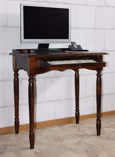Sekretär 78x82x52cm VARESE Pappel Nussbaumfarben lackiert Massivholz Sekretär mit gedrechselten beinen 78x82x52cm VARESE Pappel massiv Braun nussbaumfarben Casa de mobila Goslar