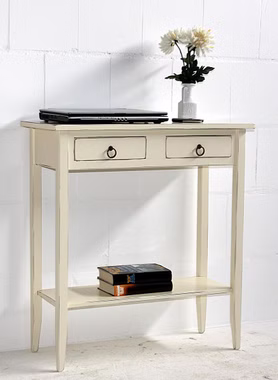 Massivholz Telefontisch mit Ablage Decor 74x80x32cm Pappel massiv creme shabby-chic Casa de mobila Goslar Massivholz Telefontisch mit Ablage Decor 74x80x32cm Pappel massiv creme shabby-chic Casa de mobila Goslar
