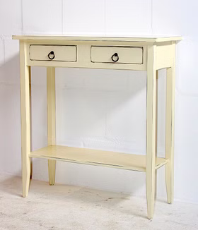 Massivholz Wandtisch mit Ablage Decor 74x80x32cm Pappel massiv creme shabby-chic Casa de mobila Goslar Massivholz Wandtisch mit Ablage Decor 74x80x32cm Pappel massiv creme shabby-chic Casa de mobila Goslar