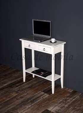 Konsolentisch mit schubladen und Ablage 74x80x32cm DECOR Pappel weiß antik lackiert Casademobila Goslar Konsolentisch mit schubladen und Ablage 74x80x32cm DECOR Pappel weiß antik lackiert Casademobila Goslar
