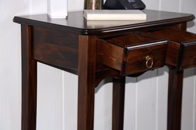 Konsolentisch 57x80x36cm DECOR Pappel massiv nussbaumfarben lackiert