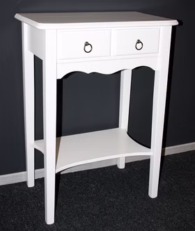 massivholz Beistelltisch mit Schubladen und Ablage weiss lackiert Casa de mobila Goslar massivholz Beistelltisch mit Schubladen und Ablage weiss lackiert Casa de mobila Goslar