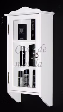 Hängevitrine 38x77x18cm DECOR Pappel massiv weiß lackiert Hängevitrine 38x77x18cm DECOR Pappel massiv weiß lackiert