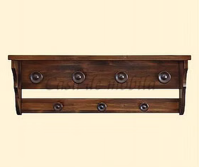 Holz Wandgarderobe Hängegarderobe kolonial mit Hutablage Holz Wandgarderobe Hängegarderobe kolonial mit Hutablage