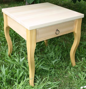 Massivholz Nachttisch mit Schublade und gebogene beine 48x50x48cm Pappel massiv natur lackiert Casa de mobila Goslar Massivholz Nachttisch mit Schublade und gebogene beine 48x50x48cm Pappel massiv natur lackiert Casa de mobila Goslar