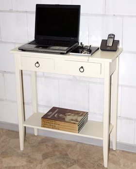 Arte Povera Wandtisch mit Schubladen und Ablage DECOR cremeweiss lackiert casademobila Goslar Arte Povera Wandtisch mit Schubladen und Ablage DECOR cremeweiss lackiert casademobila Goslar
