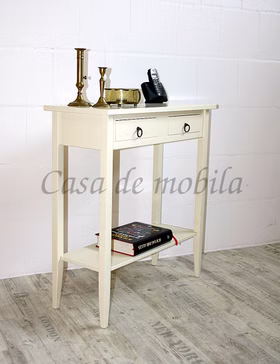 Schmale Beistelltisch mit Schubladen und Ablage DECOR creme lackiert Casademobila Goslar Schmale Beistelltisch mit Schubladen und Ablage DECOR creme lackiert Casademobila Goslar