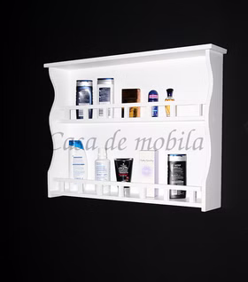 Hängeregal 78x58x14cm DECOR Pappel massiv weiß lackiert Massivholz Hängende regal bad 80x60x15cm Pappel massiv weiß lackiert Casa de mobila Goslar