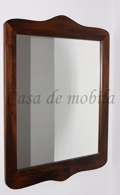 Wandspiegel 58x78x3cm DECOR Pappel nussbaumfarben lackiert