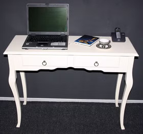 Konsolentisch Wandtisch Beistelltisch 105x79 - Holz massiv creme