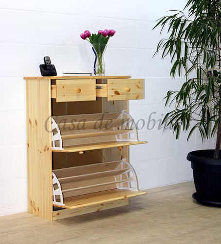 Massivholz schuhkipper mit schubladen Mario 78x103x35cm Kiefer massiv natur lackiert Casa de mobila Goslar Massivholz schuhkipper mit schubladen Mario 78x103x35cm Kiefer massiv natur lackiert Casa de mobila Goslar