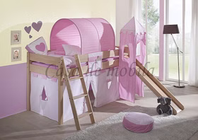 Massivholz Kinderbett HANNOVER 210x111x217cm Buche massiv natur lackiert Rutsche Casademobila Goslar Massivholz Kinderbett HANNOVER 210x111x217cm Buche massiv natur lackiert Rutsche Casademobila Goslar