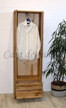 Echtholz Dielenschrank schmal TAKE IT Eiche Wildeiche massiv geölt Casa de mobila Goslar Echtholz Dielenschrank schmal TAKE IT Eiche Wildeiche massiv geölt Casa de mobila Goslar