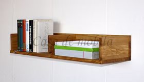 Massivholz Hägende CD-regal 85x14x22cm TAKE IT Wildeiche massiv natur geölt Casa de mobila Goslar