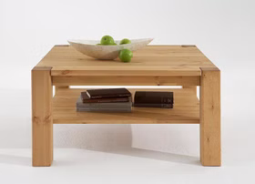 Couchtisch mit Ablage 90x48x90cm GULDBORG Kiefernholz gelaugt geölt Massivholz Couchtisch mit Ablage 90x48x90cm GULDBORG Kiefer massiv gelaugt geölt Casa de mobila Goslar