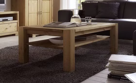 Couchtisch mit Ablage 120x48x74cm GULDBORG Kiefernholz gelaugt geölt Massivholz Couchtisch mit Ablage 120x48x74cm GULDBORG Kiefer massiv gelaugt geölt Casa de mobila Goslar