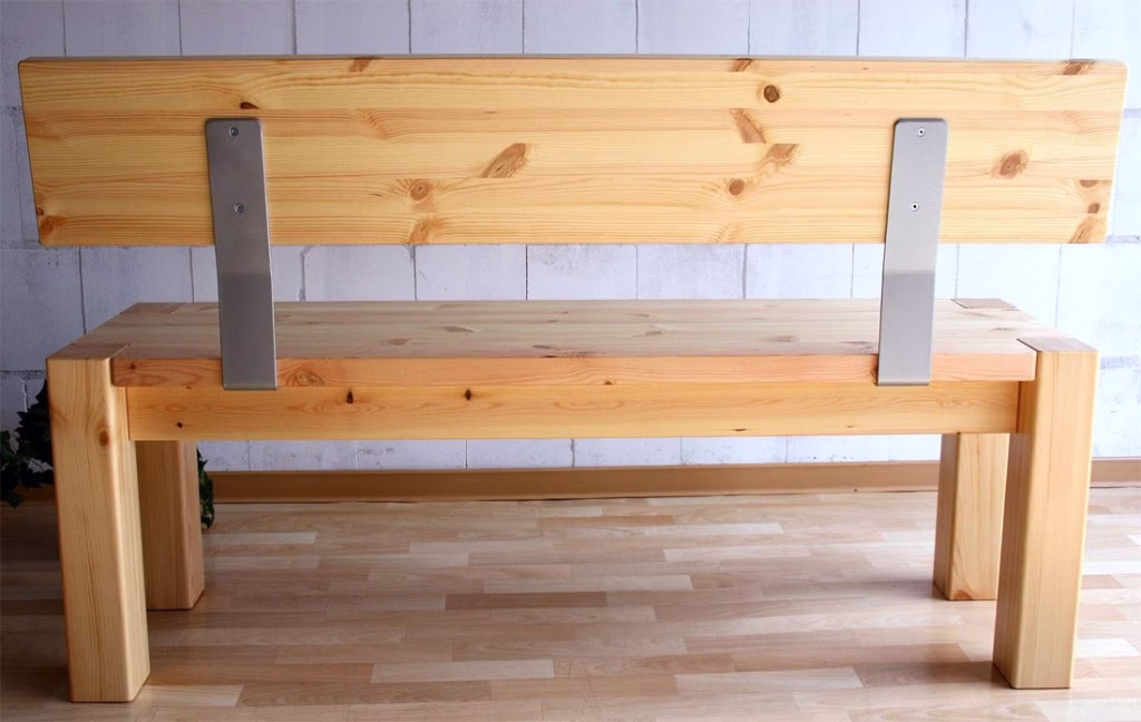 Sitzbank 140x86x47cm GULDBORG Kiefer massiv gelaugt geölt