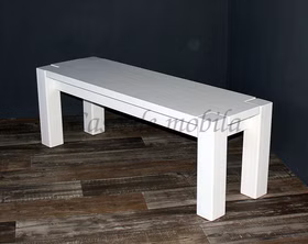 Sitzbank 140x48x43cm GULDBORG Kiefer massiv weiß lasiert Holzbank 140x86x47 cm weiß Guldborg Kiefer massiv Casa de mobila Goslar
