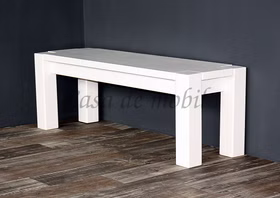 Sitzbank 140x48x43cm GULDBORG Kiefer massiv weiß lasiert Sitzbank 140x86x47 cm gelaugt geölt oder weiß Guldborg Kiefer massiv