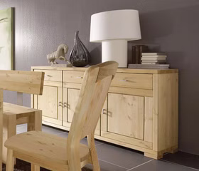 Sideboard 3-türig GULDBORG 160x89x43cm Kiefer massiv gelaugt geölt oder weiß Casa de mobila Goslar