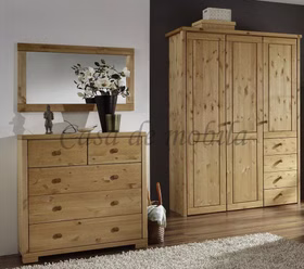 schlafzimmermoebel-gelaugt-geoelt-kiefer-massiv-holz.jpg Schlafzimmer kommode mit 5 schubladen GULDBORG Kiefer massiv gelaugt geölt Casa de mobila Goslar