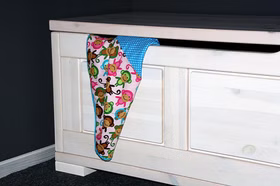 Truhe 84x45x43cm GULDBORG Kiefer massiv weiß lasiert