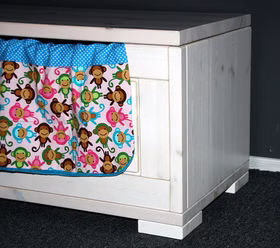 Truhe 84x45x43cm GULDBORG Kiefer massiv weiß lasiert