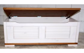 Truhe 120x45x43cm GULDBORG Kiefer massiv 2farbig weiß / provence