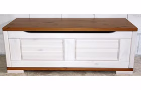 Truhe 120x45x43cm GULDBORG Kiefer massiv 2farbig weiß / provence