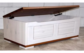 Truhe 120x45x43cm GULDBORG Kiefer massiv 2farbig weiß / provence