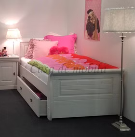 Massivholz bett mit schubladen Landhaus Neapel 100x200cm weiss casademobila Goslar Massivholz bett mit schubladen Landhaus Neapel 100x200cm weiss casademobila Goslar