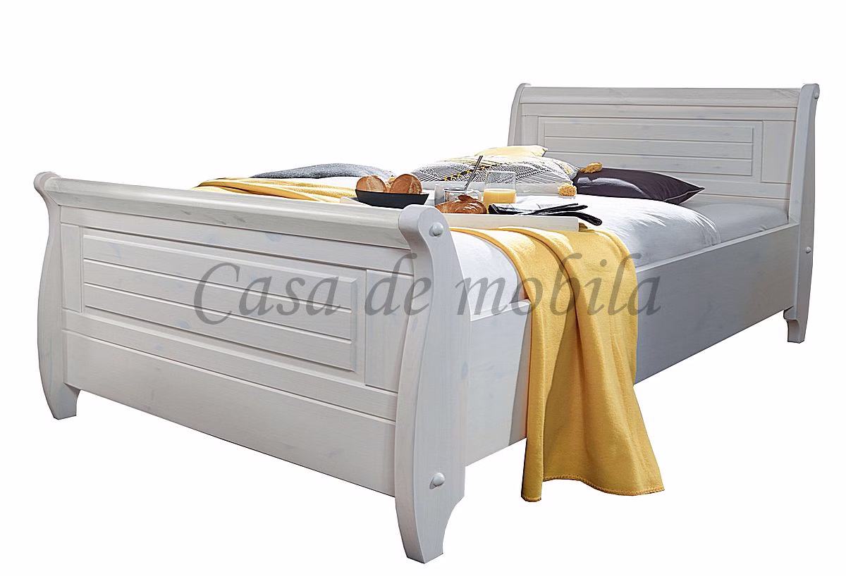 Schlafzimmer Einzelbett Landhaus Neapel 100x200 cm Kiefer massiv weiß Casa de mobila Goslar Schlafzimmer Einzelbett Landhaus Neapel 100x200 cm Kiefer massiv weiß Casa de mobila Goslar
