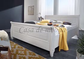 Landhaus Doppelbett massivholz 180x200 cm Kiefer massiv weiß casademobila Goslar Landhaus Doppelbett massivholz 180x200 cm Kiefer massiv weiß casademobila Goslar