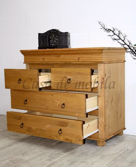 Massivholz Anrichte mit schubladen SAM Kiefer massiv gelaugt geölt Landhausstil casademobila Goslar