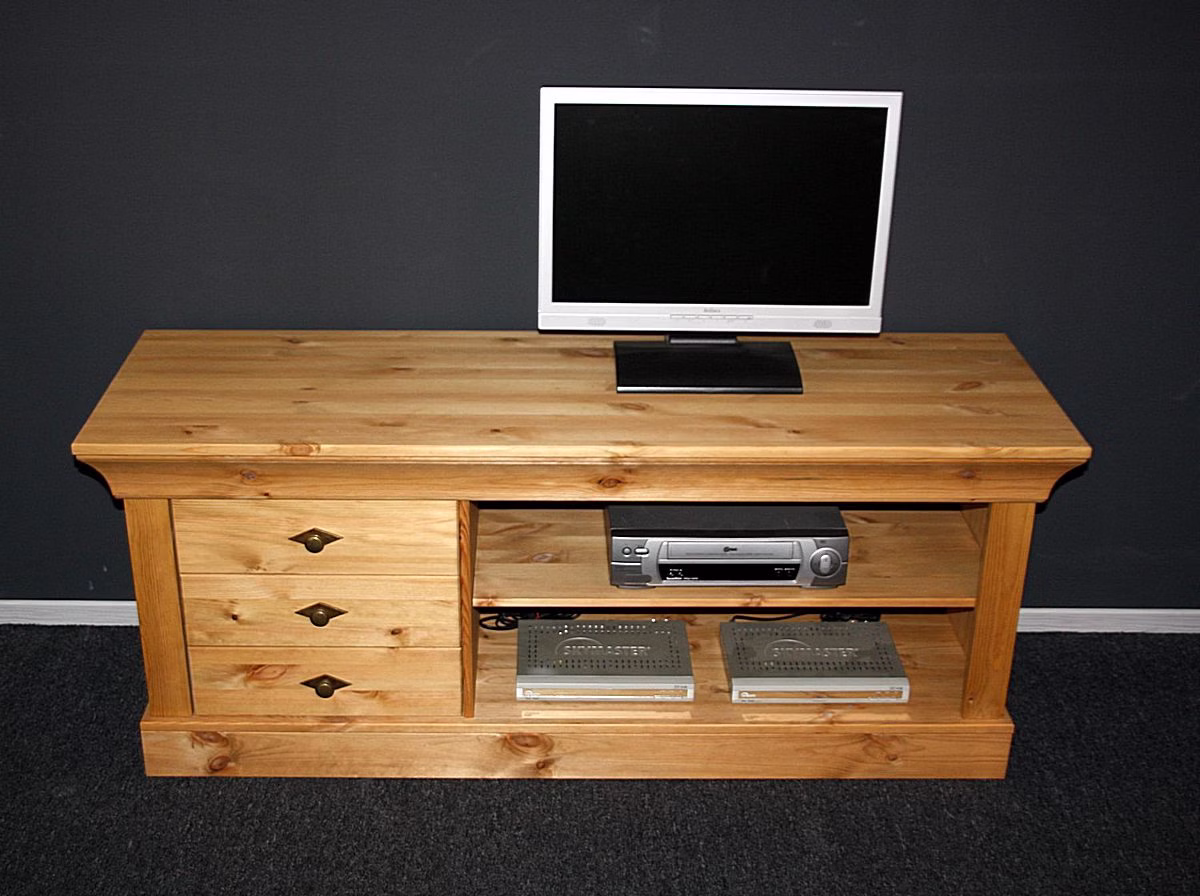 Phonomoebel mit schubladen 143x59x45cm BERGEN Kiefernholz massiv gelaugt geölt Massivholz Phonomoebel mit schubladen 143x59x45cm BERGEN Kiefernholz massiv gelaugt geölt Casademobila Goslar