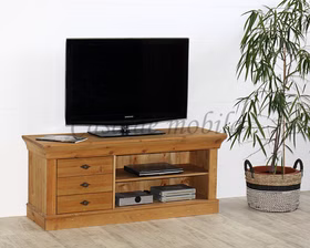 TV-Lowboard mit schubladen 143x59x45cm BERGEN Kiefernholz gelaugt geölt Massivholz TV-Lowboard mit schubladen 143x59x45cm BERGEN Kiefer massiv gelaugt geölt Casademobila Goslar