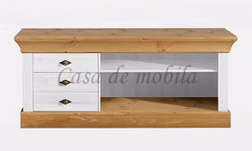 TV-Schrank 143x59x45cm BERGEN Kiefernholz weiß / gelaugt geölt TV-Schrank 143x59x45cm BERGEN Kiefer massiv weiß / gelaugt geölt Casa de mobila Goslar