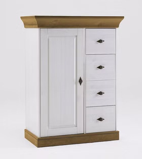 Massivholz Hochkommode mit schubladen 88x117x45cm BERGEN Kiefer massiv weiß gelaugt geölt Casademobila Goslar Massivholz Hochkommode mit schubladen 88x117x45cm BERGEN Kiefer massiv weiß gelaugt geölt Casademobila Goslar