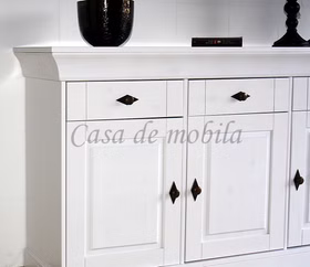 Sideboard 143x85x45cm BERGEN Kiefer massiv weiß lasiert Sideboard 143x85x45cm BERGEN Kiefer massiv weiß lasiert