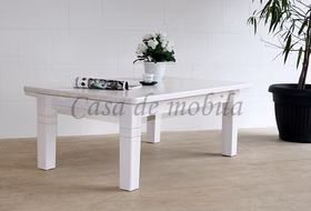 Couchtisch 120x46x78cm FJORD Kiefer massiv weiß lasiert von Casademobila Goslar
