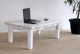 Couchtisch FJORD 120x46x78cm Landhaus Kiefer massiv weiß lasiert von Casademobila Goslar