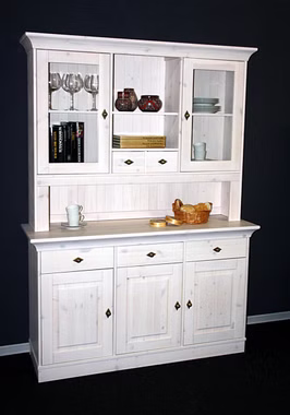 Küchenbuffet 143x197x45cm BERGEN Kiefernholz massiv weiß lasiert Küchenbuffet 143x197x45cm BERGEN Kiefer massiv weiß lasiert Casa de mobila Goslar