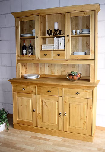 Buffetaufsatz 143x112x32cm BERGEN Kiefer massiv gelaugt geölt Buffetaufsatz 143x112x32cm BERGEN Kiefer massiv gelaugt geölt
