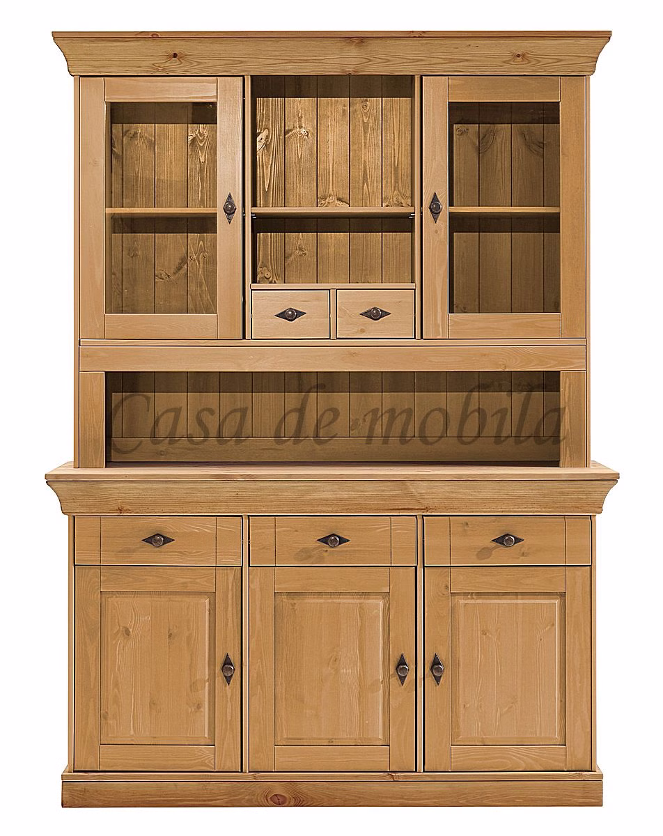 Buffetschrank BERGEN Kiefernholz massiv gelaugt geölt Massivholz Buffetschrank 3-türig BERGEN Kiefer massiv gelaugt geölt landhausstil casademobila