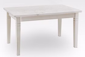 Essgruppe,Tisch 160x90cm Kiefer massiv weiß lasiert Casa de mobila Goslar